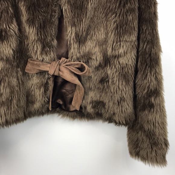 Zara fake faux fur jacket coat - Picture 3 of 4